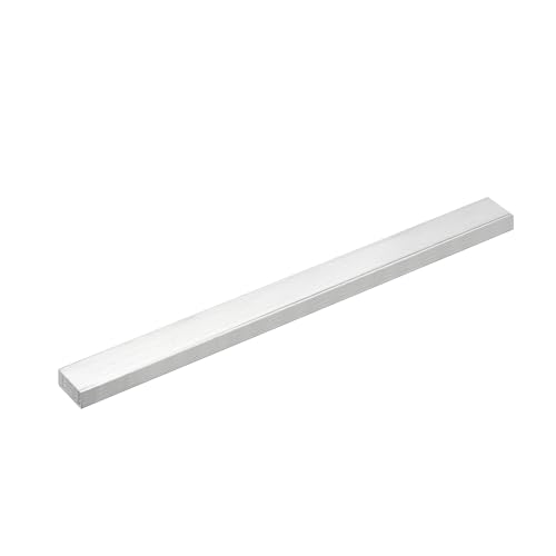 QUARKZMAN Alublech 10mm Dicke, 254mm Länge 6061 Aluminium Flachstange 20mm Breite, Quadratischer Aluplatte Solide Alu Vierkantstange für Modellbau Basteln Maschinenbau Baubranche Fahrzeugbau