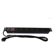 LT-20U1-08AVBCMB – 8-Way PDU Power Distribution Unit with Universal Sockets & UK Plug, Heavy-Duty Rack Mount Design