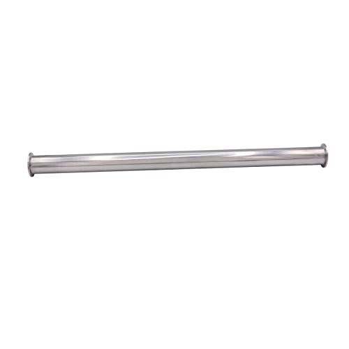 Dernord Sanitary Spool Tube With Clamp Ends,Stainless Steel 304 Seamless Round Tubing With 1.5 Inch Tri Clamp 50.5Mm Ferrule Flange (Tube Length: 24 Inch / 610Mm) #TOP2