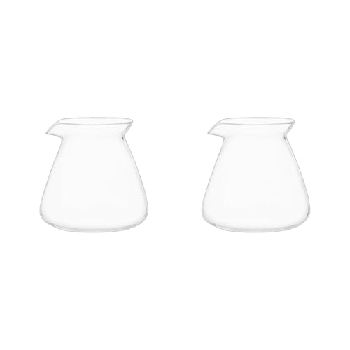 Servidores de taza de degustación de café de vidrio de borosilicato para verter sobre la preparación y uso multiusos funcional vertido sobre decantadores