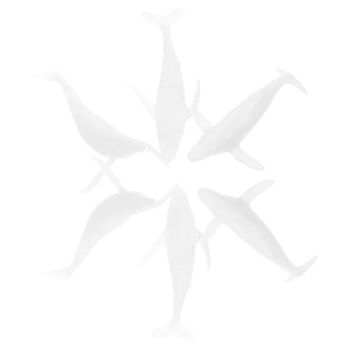 FIXOSHEE 6個 エポキシジュエリー用シリコン鯨フィラー 手作り用リアル海洋動物模型 大人向け微景観飾り