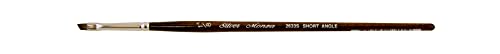 Silver Brush Limited 2633S Monza Angle Brush, Oil, Acrylic, and Watercolor Brush, Short Handle, Size 1/8