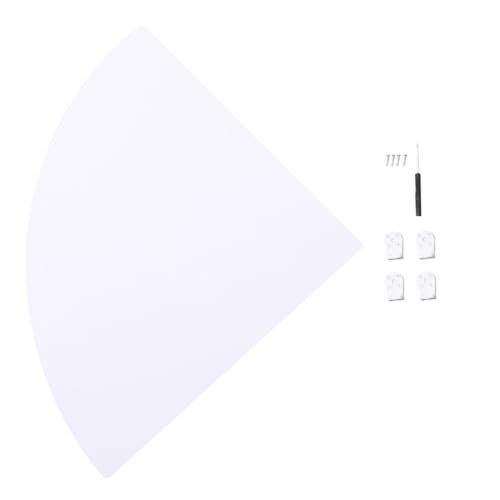 LOORGVEL Estantería de Esquina Triangular de Blanca Soporte de Almacenamiento Pared para Cocina Dormitorio y Baño Resistente y Ahorra Espacio Incluye Tornillos y Destornillador