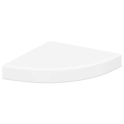 vidaXL Eckregal Schweberegal Wandregal Bücherregal CD DVD Regal Wandboard Hängeregal Wand Dekoregal Freischwebend Weiß 25x25x3,8cm MDF