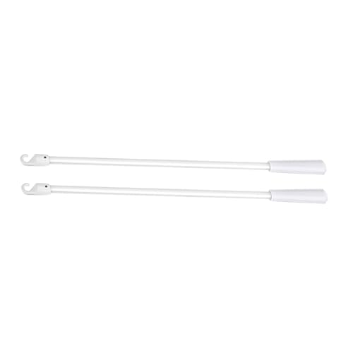 Kalttoy Varita Fibra Vidrio 2 Paquetes para Persianas 30 Cm Cortina Blanca Cortina Fibra Vidrio Cortina Ciego Accesorios con Gancho Y Agarre