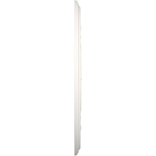 Image of Ekena Millwork CMP13BAGBW Baltimore Thermoformed PVC Ceiling Medallion (Fits Canopies up to 5 1 /4 inch), 13 inchOD x 3 1 /2 inchID x 3 /4 inchP, UltraCover Satin Blossom White