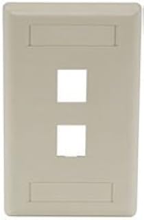 IFP12EI - Hubbell 2-Port Rear-Loading Single-Gange Faceplate, Electric Ivory, Pack of 5