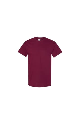 Unisex, Adult Heavy Cotton T-Shirt (5000). Maroon, Medium