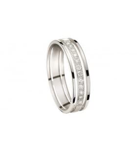 Générique Paloma - Fede in oro bianco 750/00 e diamante, 56