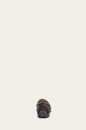 Image of Frye Lewis Venetian Loafers for Men Hand-Crafted with Antique Pull-Up Leather with Moccasin Construction, Full Rubber Outsole, and Modified Heel