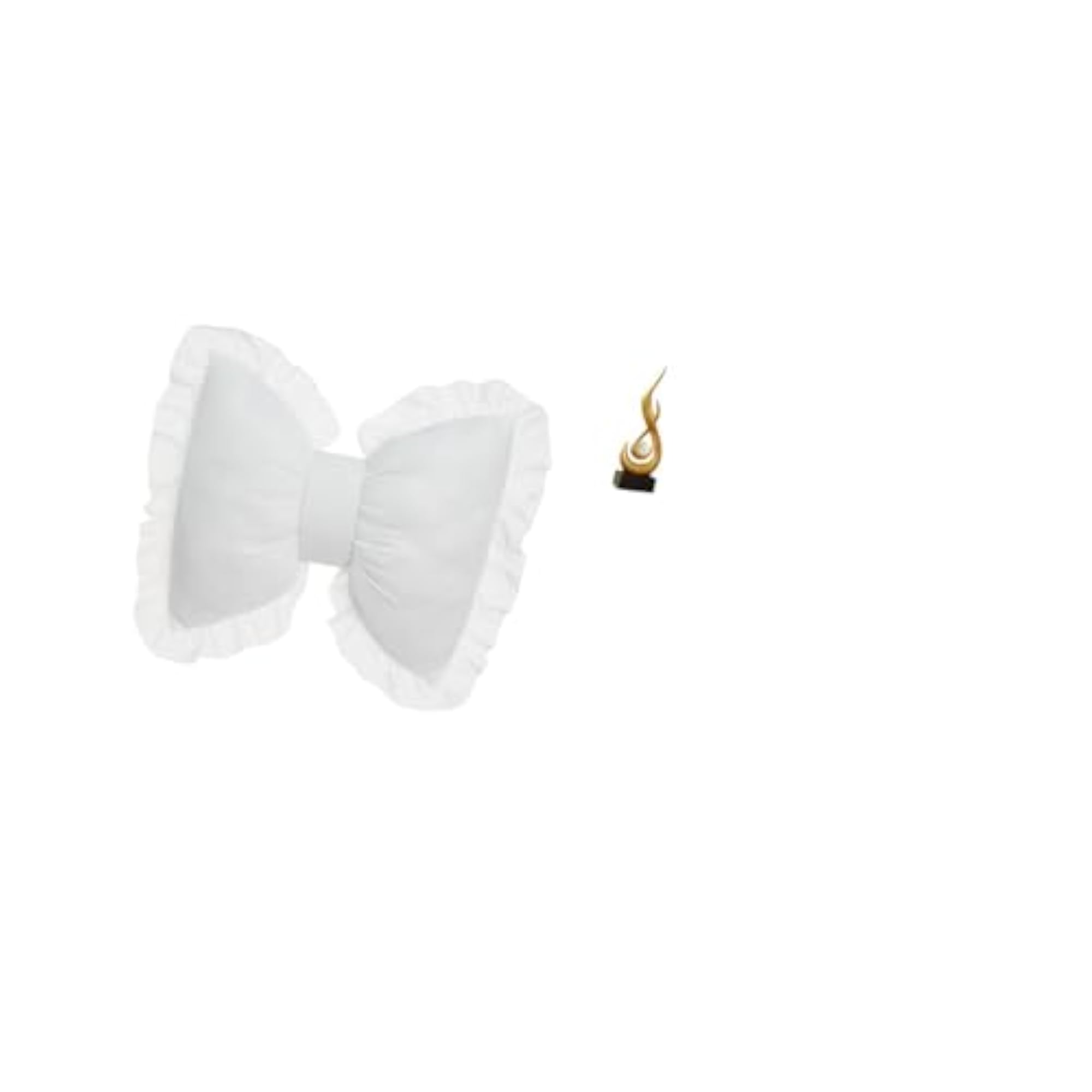Modern Abstract Bow Flame Cushion Sculpture for Home Decor