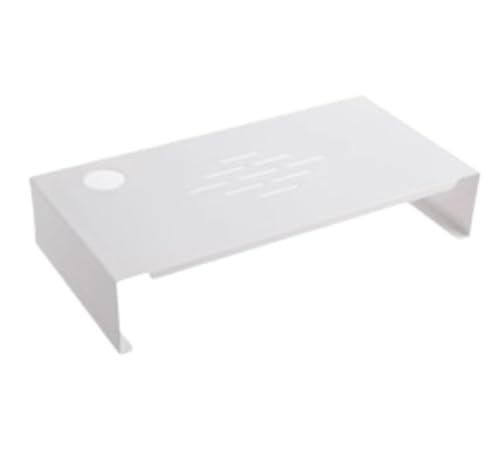 Cutdred 机上台 モニター台 パソコン台 炭素鋼 高さ8cm 耐荷重20kg 組立不要 pc卓上台 パソコンラック pcモニタースタンド デスク上置棚 おしゃれ パソコンスタンド (40.5cm,ホワイト)