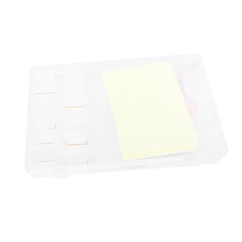 SEWACC 1 Set DIY Cross Stitch Storage Box with Dividers Convenient Bobbin Winder and Embroidery Decals Sewing Accessories Kit for Organizing Threads and Needles
