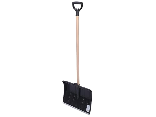 Haus und Küche 74741 Pala de Nieve de Plastico y Madera, Negro, 121 x 40 x 32 Cm