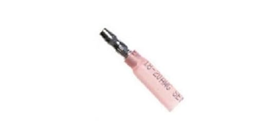 (50) - 22-18 GA .180 Size RED Heat Shrink (Male) Bullet Round Connector