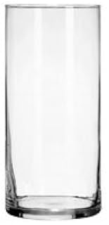 Colonial Candle Decorative 7 1/4-inch Glass Cylinder Vase Lawn Garden, White