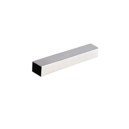 Tubo cuadrado de acero inoxidable 40mm x 3mm, Perfil hueco de acero inoxidable, Longitud 100mm
