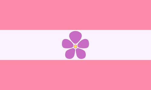 Drapeau Sapphic large flag violet emblème lesbien romantique moderne
