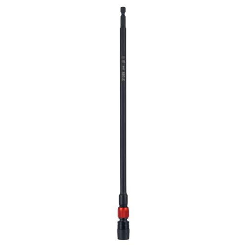 Klein Tools 31089 12-Inch Dual-Lock Extension 1/4-Inch Hex Shank Impact Bit Holder Quick-Release Locking Mechanism with Secondary Twist Lock Compatible with Impact Drivers and Drills