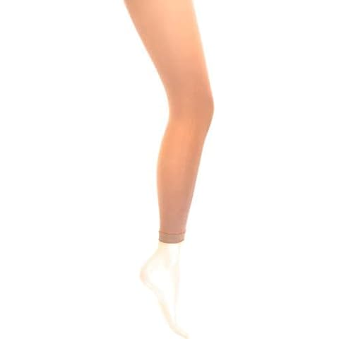 MYSASI Women's 40 Denier Natural Footless Tights Cover