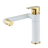 Mitigeur lavabo en cuivre de haute qualité avec bec orientable pour salle de bain élégante