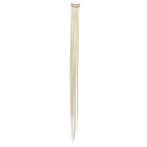 Swacc SWACC12 12 Pcs Straight One Color Party Highlights Clip On In Hair Extensions Colored Hair Streak Synthetic Hairpieces thumb #4
