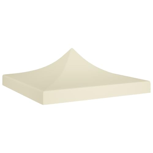 Tetto per feste, 2 x 2 m, colore crema, 270 g/m², protezione UV, copertura di ricambio per gazebo, giardino, campeggio, balcone