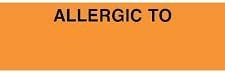 MAP488 - Allergic to Choice - Allergy Medical Alert Labels - roll of 250-4 X 2-1/2 Size - (MAP488 RED)