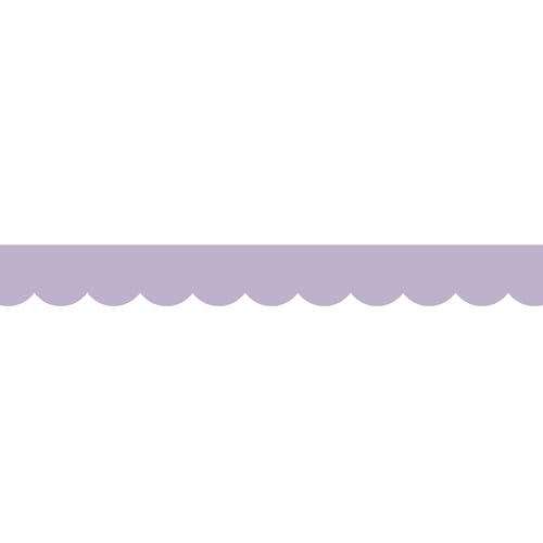 Frise décorative adhésive, festonnée parme, violet, feston, 9 cm X 300 cm