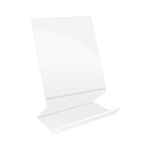 PPPHTUO Portada Acrílica Soporte para Libros de para Recetarios Estante para Menús Atril Transparente para Carteles Fabricado en Acrílico Resisten, 21.5 cm x 14.5 cm