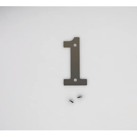 Just Cutters 3'' House Numbers + Letters Metal - Rustic Steel Door Numbers for Indoor and Outdoor Use (Number 1) Cover