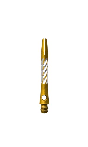 Unicorn Dart Shafts | Premier | Anodised Aluminium | Short 37.0mm 1.4g | Gold | 3 Stems