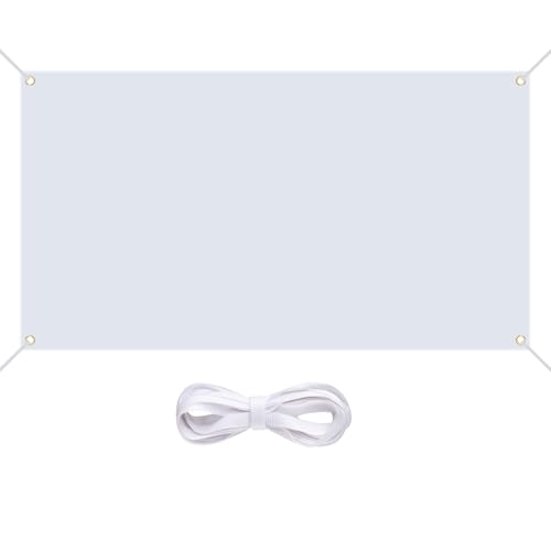 White Sublimation Banner, 3.3 x 6 Ft Thick Oxford...