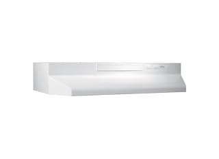 Broan-NuTone F403011 Insert with Light, Exhaust Fan for Under Cabinet Two-Speed Four-Way Convertible Range Hood, 30-Inch, White on White