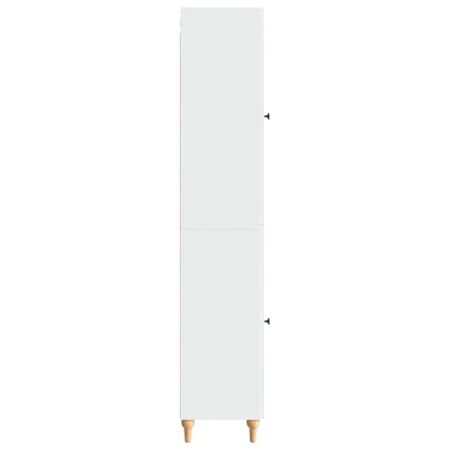 Armarios modulares de madera blancos de 2 piezas para almacenamiento compacto en el hogar 6
