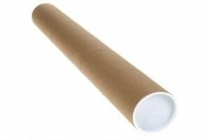 Tubi Postali Per Spedizione 10 Pz Con Tappi In Plastica 31cmx4 Diametro