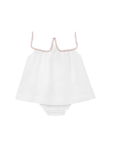 Robe bébé garçon Gocco brodée au col en coton premium doux