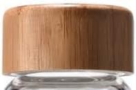 veegoal 25 Oz, 18 Oz Glass Water Bottle Bamboo Lid, Replacement Cap