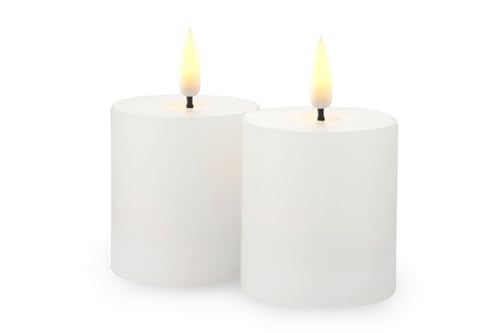 Sirius LED Kerze Sille Mini Exklusiv 2er Set 5 x 6,5 cm weiss
