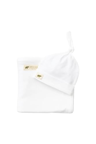 Image of MONICA + ANDY Mini Hospital Cuddle Box, 100% Organic Baby Clothes for Newborns & Infants, Coming Home Swaddle Blanket & Cap