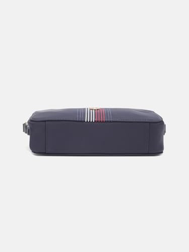 Image of Striped Navy Nylon Sling Bag