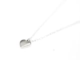 Tiny Silver Puffy Heart Choker Necklace, Dainty Cute Short 925 Sterling Silver Handmade Small Heart