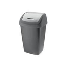 Tarrington House Cestino per rifiuti rettangolare con coperchio basculante, polipropilene, 25 L, antracite