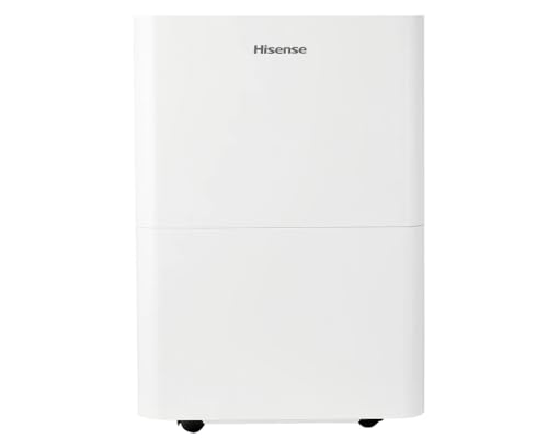 Hisense 35-Pint Dehumidifier, 3 Speed (Lo,Hi, Auto ), Noise Level 48 dB, Compact size, Auto shut-off, 115v, Up to 3000 sq ft, DH5022K1W - (Renewed)