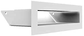 KRATKI griglia di ventilazione AIR | Griglia aria calda 6 x 20 cm | Bianco | Griglia di scarico per ventilazione camino | Presa d'aria con un angolo di 45 gradi | resistente al surriscaldamento