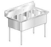Delux Three Compartment NSF Sink with 24 x 18 inch Bowl