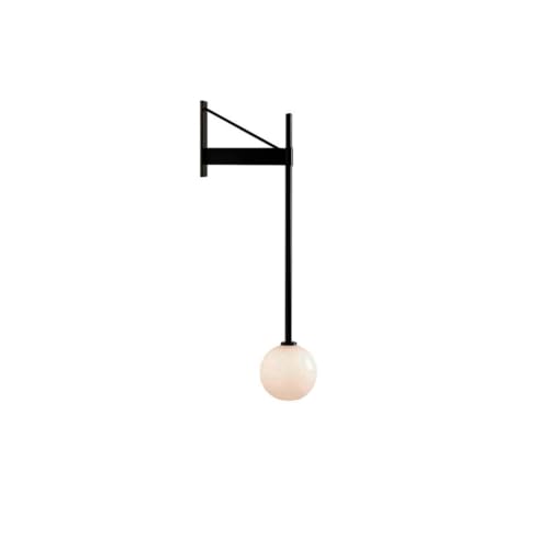 Lámpara de pared de diseño lineal negro con tecnología LED creativa para salón