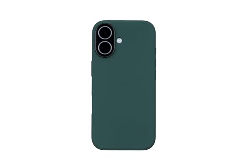 Image of TEKNE Silicone Back Case Cover Compatible with MagSafe for iPhone 17 | Soft-Touch Grip with Microfiber Lining | Raised Camera & Screen Protection | Slim Fit Case (Green)