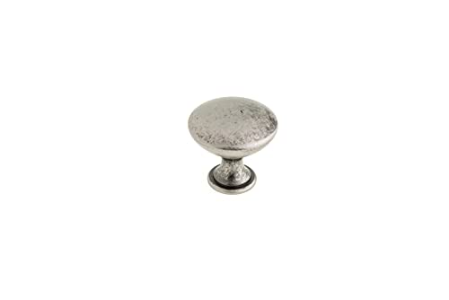 Image of Richelieu Hardware BP904125142 Copperfield Collection 1-inch (25 mm) Pewter Functional Cabinet and Drawer Mushroom Knob for Kitchen, Bathroom, and Furniture