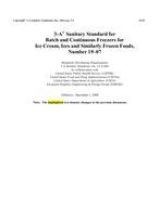 Batch and Continuous Freezers for Ice Cream, Ices, and Similarly Frozen Dairy Foods